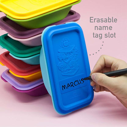 Marcus & Marcus Collapsible Silicone Sandwich Container, Wedge Shape, Yellow
