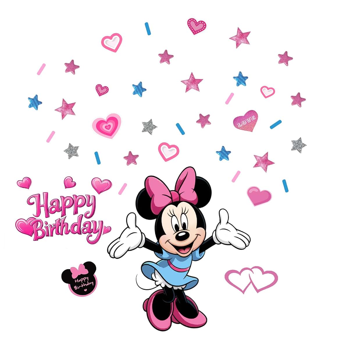 SchwartsCount Mouse Happy Birthday Wall Decals For Kids Rooms