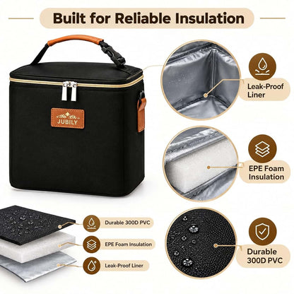 Jubily Breast Milk Cooler Travel Bag - 9.6L Insulated Bottle Storage Organizer (photo 4)
