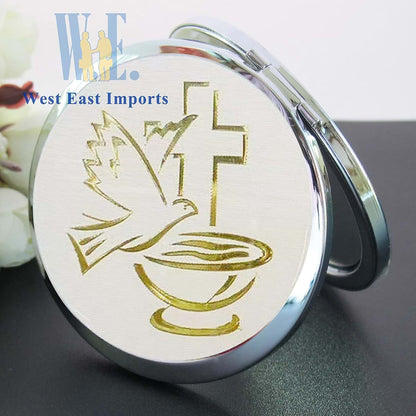 WE 12-Pack Baptism Compact Mirrors with Gift Bags - Christening Party Favors