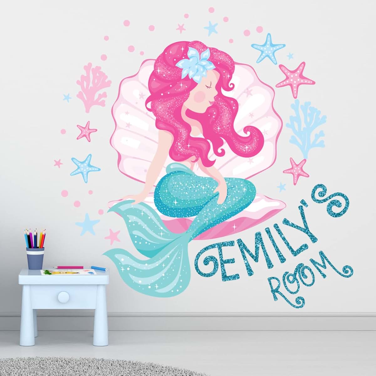 Kyle Cornhole Little Mermaid Wall Decal For Girls Bedroom
