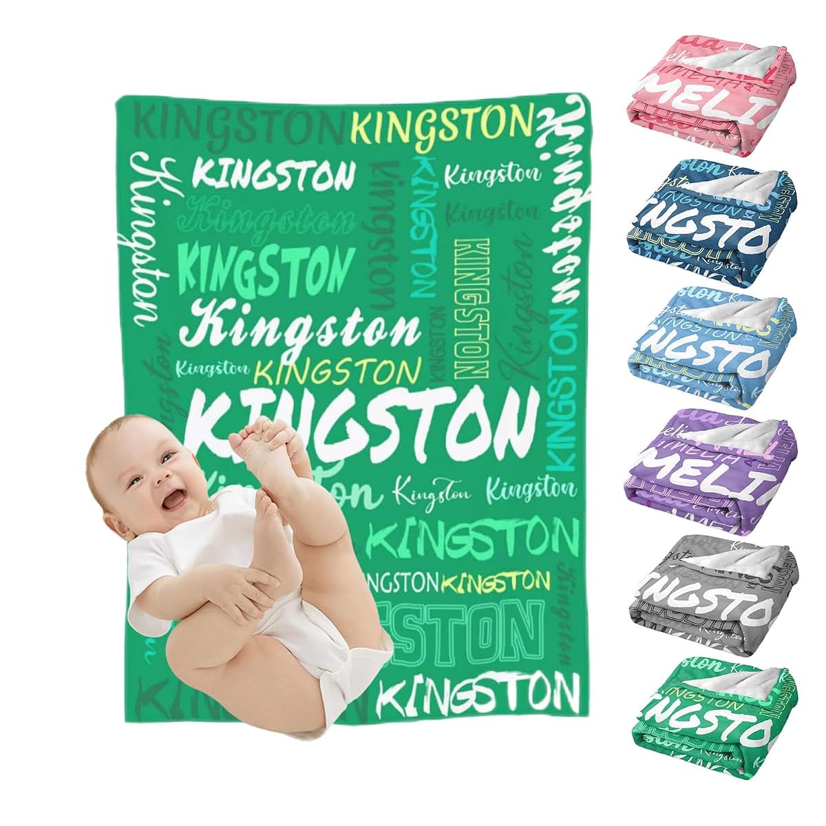 Wajl Pod Personalized Custom Name Baby Blanket