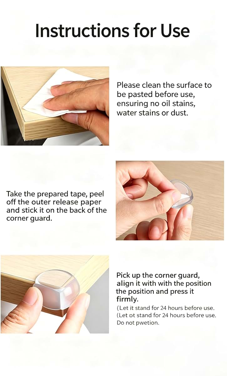 MS.YANGJI 40 Pack Clear Round Corner Protectors, Soft Transparent Table Corner Guards, No-Trace Silicone Bumpers for (photo 4)