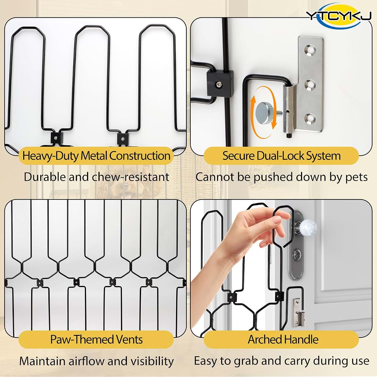 BabyOneStop Retractable Pet Gate For Front Door 35.4" Extra Wide 30.7" Tall
