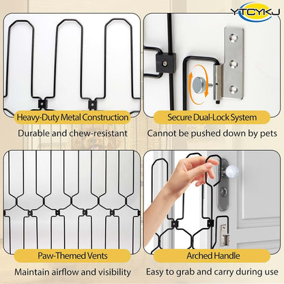 BabyOneStop Retractable Pet Gate For Front Door 35.4" Extra Wide 30.7" Tall