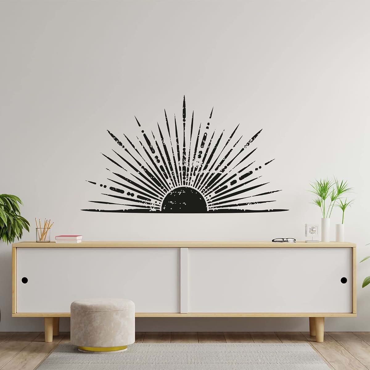 All Things Valuable Sun Ray Arch Pattern Wall Decal For Kids Rooms