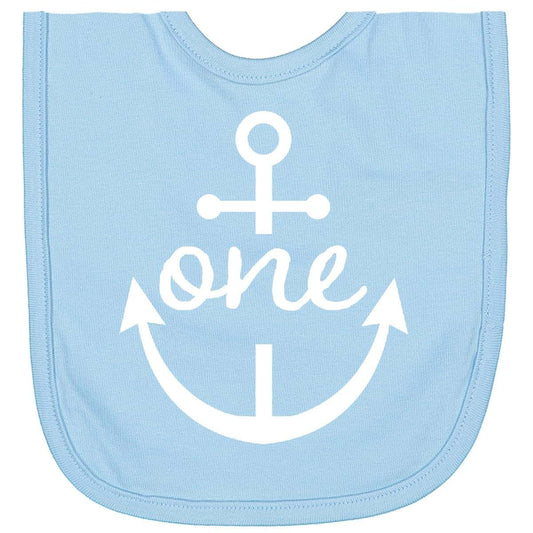 inktastic 1st Birthday Anchor Nautical Newborn Bib