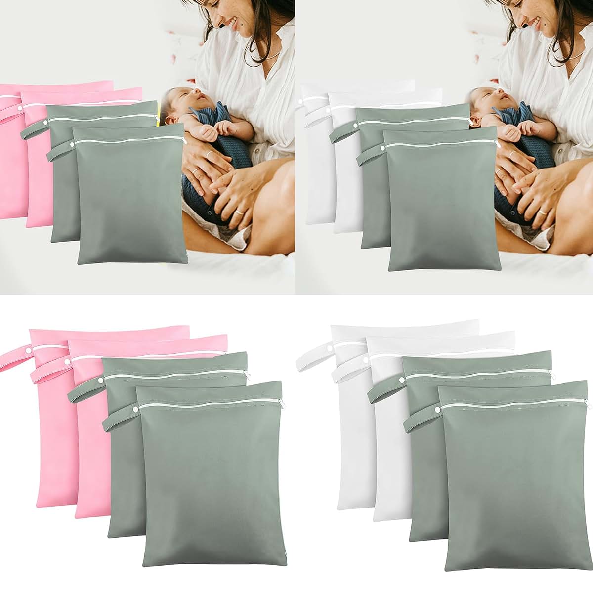 Wtwu Large Capacity Adult Diaper Organizer Bag, 4-Pack (photo 2)