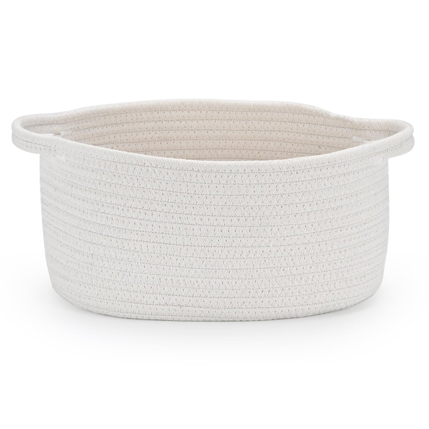 Happyiren Woven Cotton Rope Basket, Medium, Nursery Decor