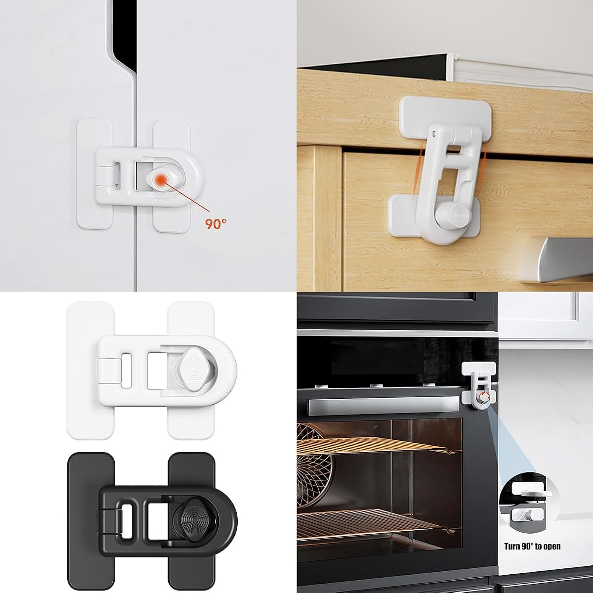 Zhenzq Oven And Microwave Door Lock For Kitchen Appliance Security (photo 2)