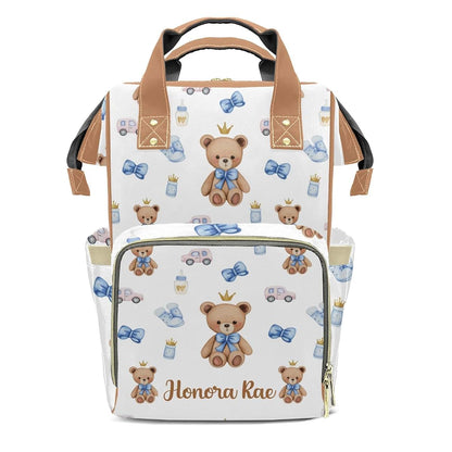 Joyestore Personalized Cute Bear Diaper Backpack With Custom Name