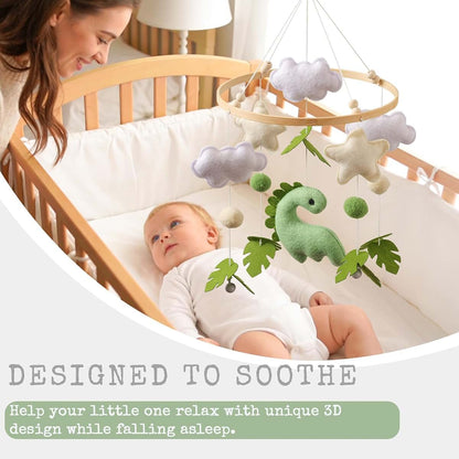 Dinosaur Jungle Crib Mobile for Nursery Decor