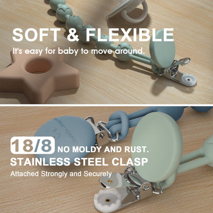 Cuddle Campus Silicone Pacifier Clip Holder