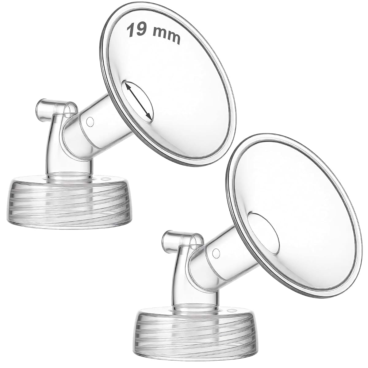 Fovell 2×19mm Flange Compatible with Spectra S1 S2 9 Plus Synergy Gold Ameda MYA Motif Luna Breast Pump, Replacement to
