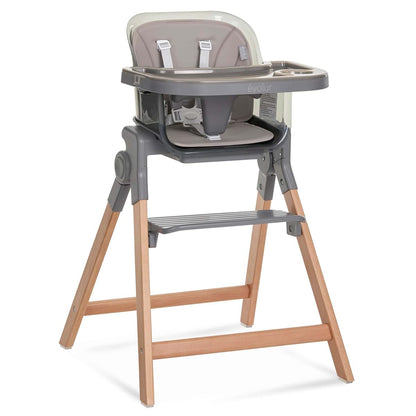 Evolur Tiny Throne 3-in-1 Convertible High Chair, Removable & Dishwasher Safe Tray, Converts to Booster Seat & Adult