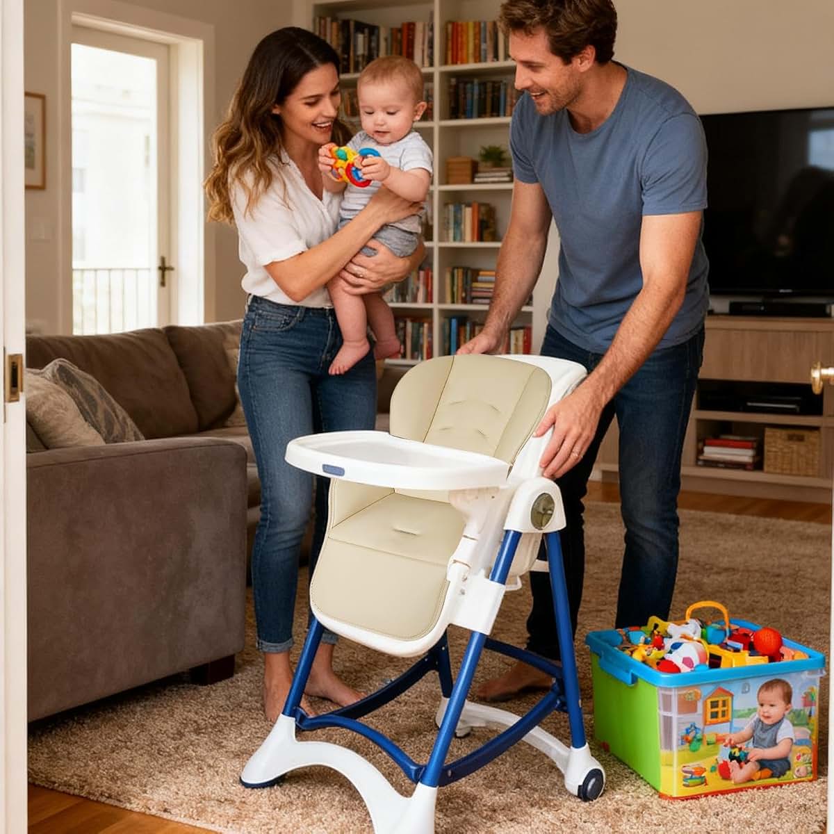 BabyOneStop High Chair Cover, Waterproof PU Leather Dining Seat Cushion