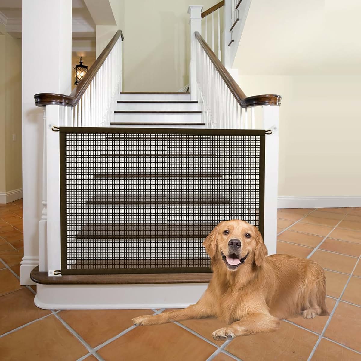 Cupount Baby and Dog Gate for Stairs, Indoor Mesh Pet Gate