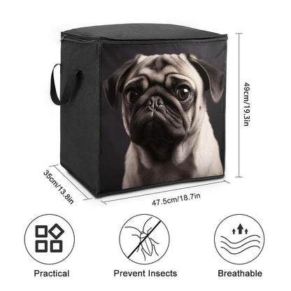 BTCOWZRV Pug Storage Bag With Carry Handles And Zipper (photo 2)