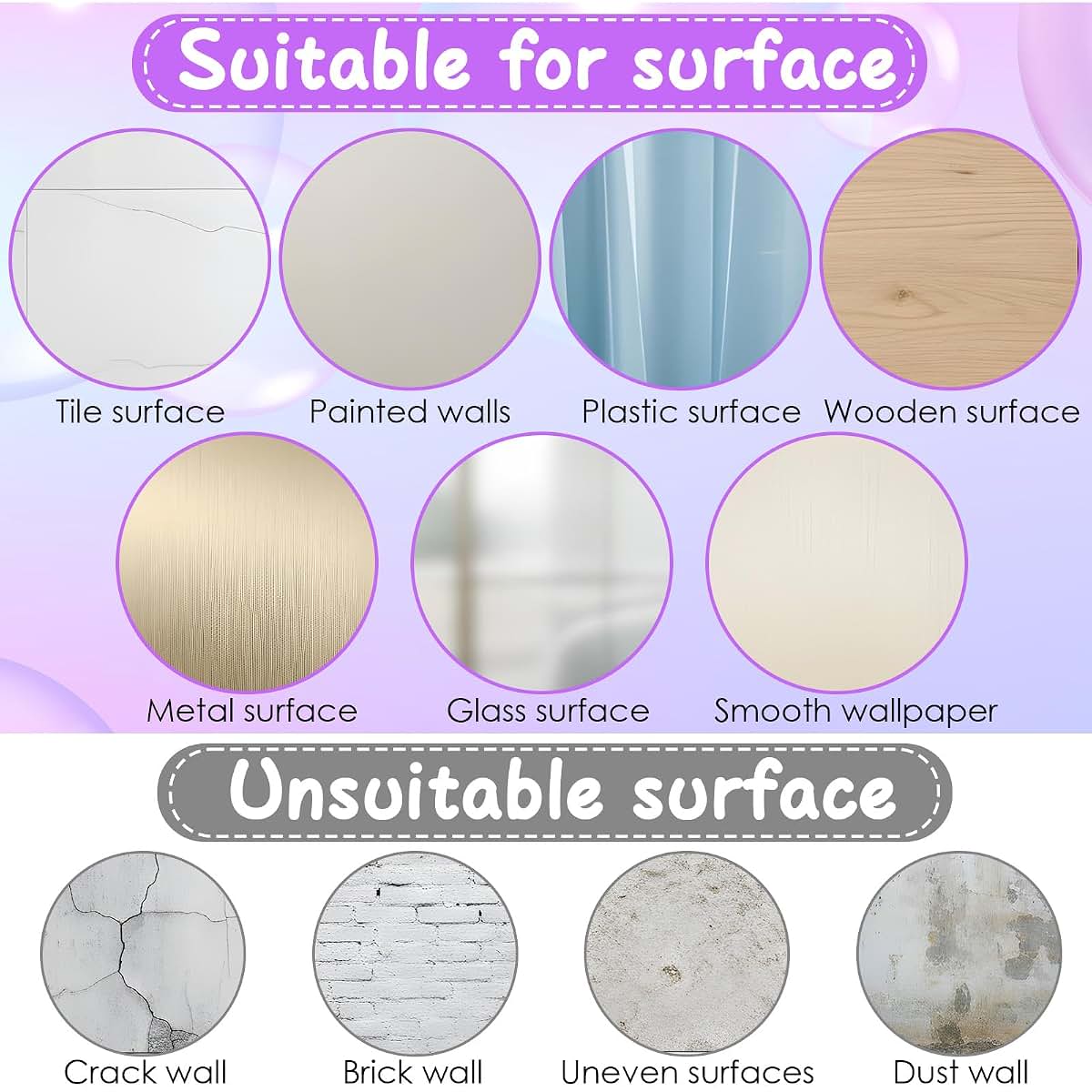 Gsbnjuy Bubble Wall Decals 104-Piece Colorful Ocean Theme Set