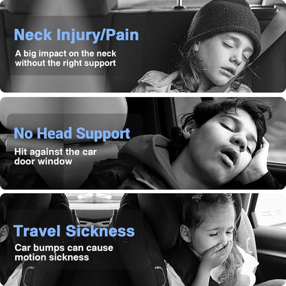 Zorunowa Car Headrest Pillow 4-Way Adjustable Memory Foam U-Shaped