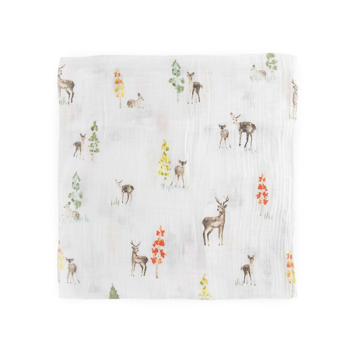Little Unicorn Cotton Muslin Swaddle Baby Blanket, Oh Deer