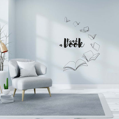 All Things Valuable Read A Book Vinyl Wall Art Sticker (photo 2)