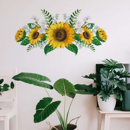 JKPOWER Fashionable Removable Sunflower Wall Sticker Flower Decor Waterproof Decals Sunflower Wall Sticker