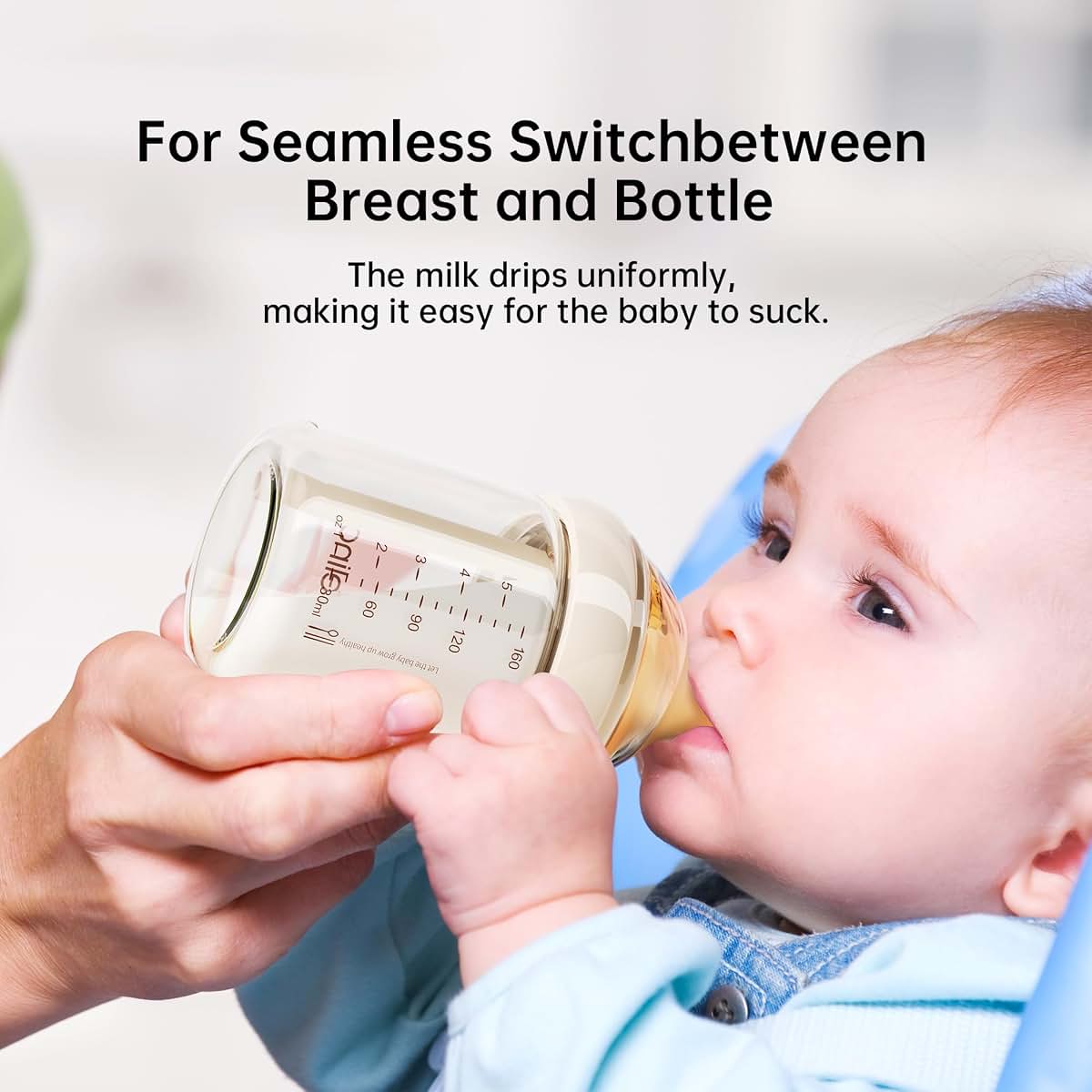 Glass Baby Bottle Set with Anti-Colic Vent System