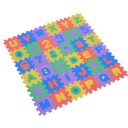 Mingzhe Eva Foam Play Mat 36 Pieces with Numbers and Letters for Kids (photo 3)