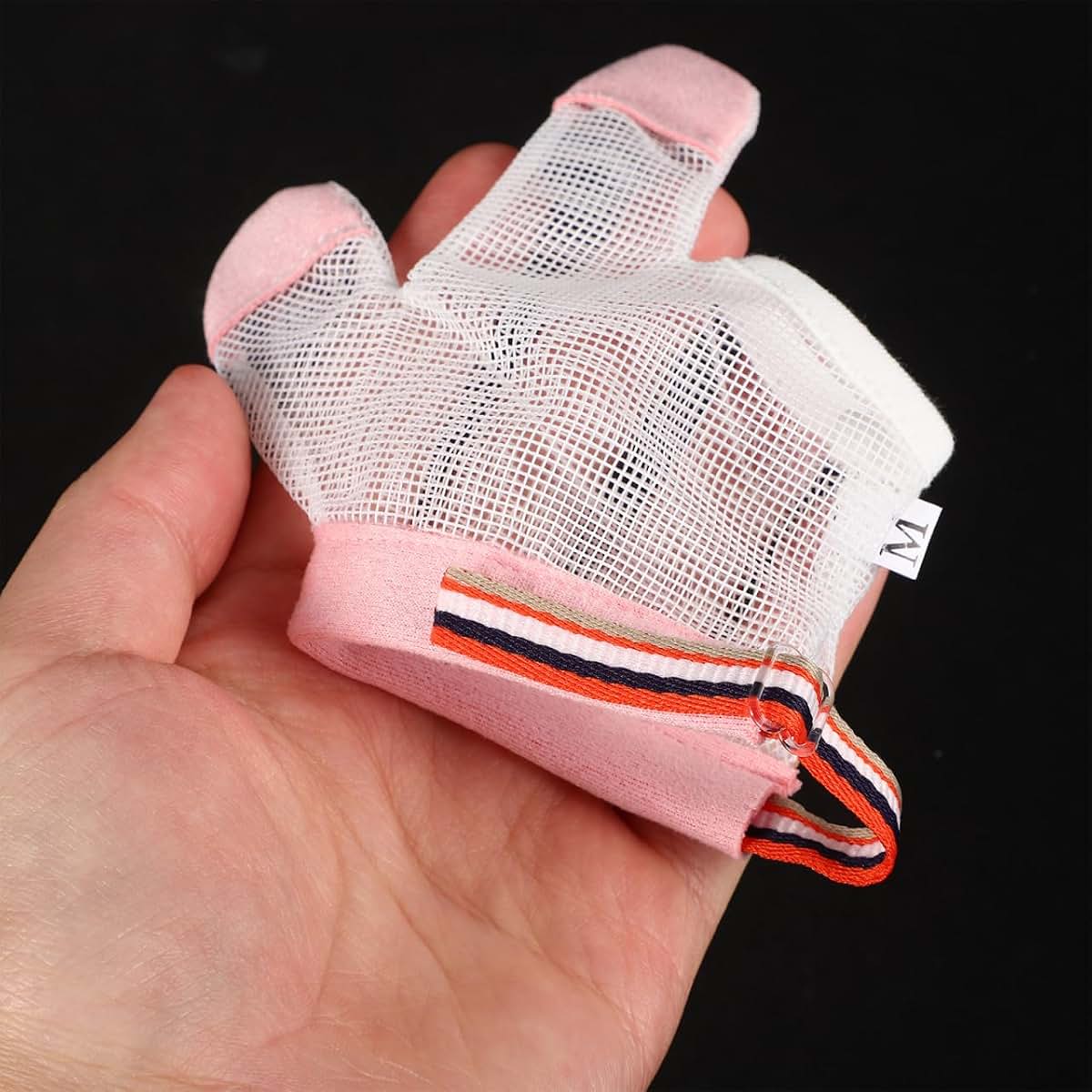 BabyOneStop 2 Pairs Baby Anti Finger Sucking Gloves, Breathable Mesh Nylon with Adjustable Wrist