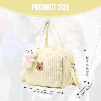 Lamppdcor Baby Girl Diaper Bag Large Capacity Tote With Shoulder Straps (photo 2)