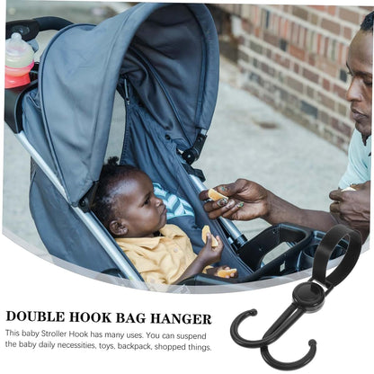 Stroller Hook Double Hanging Bag Accessory for Jogging Trolley