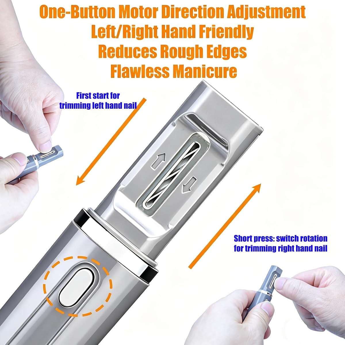 BabyOneStop Electric Nail Clipper, Pen-Shaped Portable Trimmer