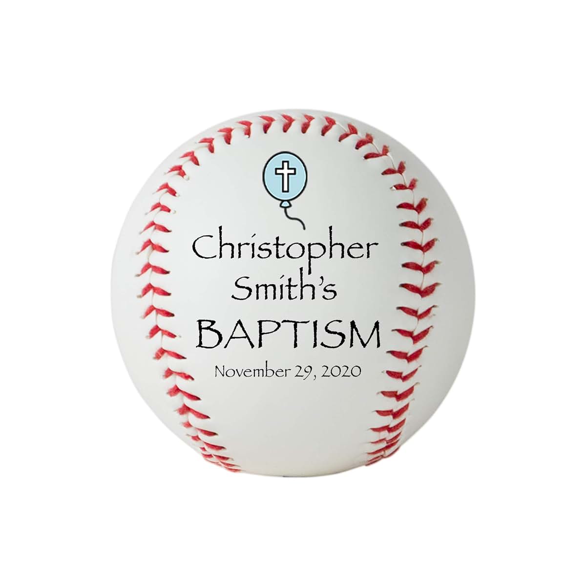 Personalized Sports Balls Personalized Baptism Baseball, Custom Baptism Baseball, Christening Keepsake (Blue)
