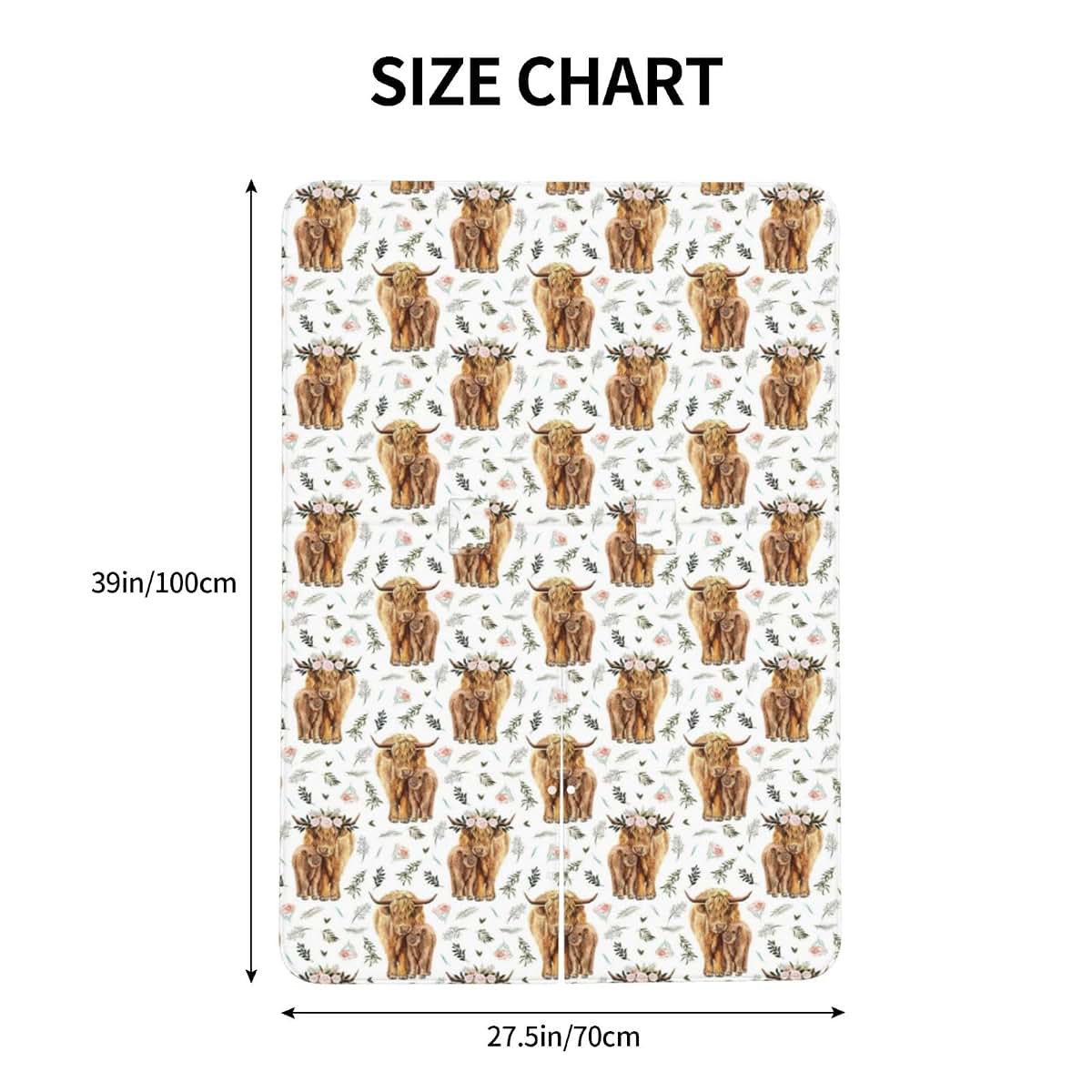 Muitanerkd Highland Cow Baby Car Seat Cover, Polyester