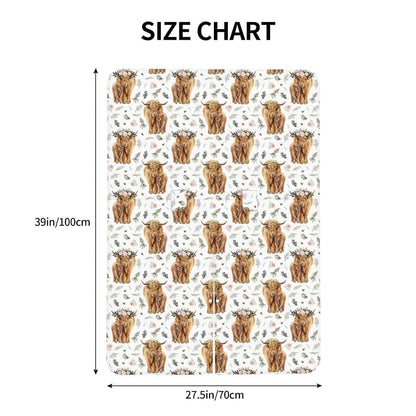Muitanerkd Highland Cow Baby Car Seat Cover, Polyester