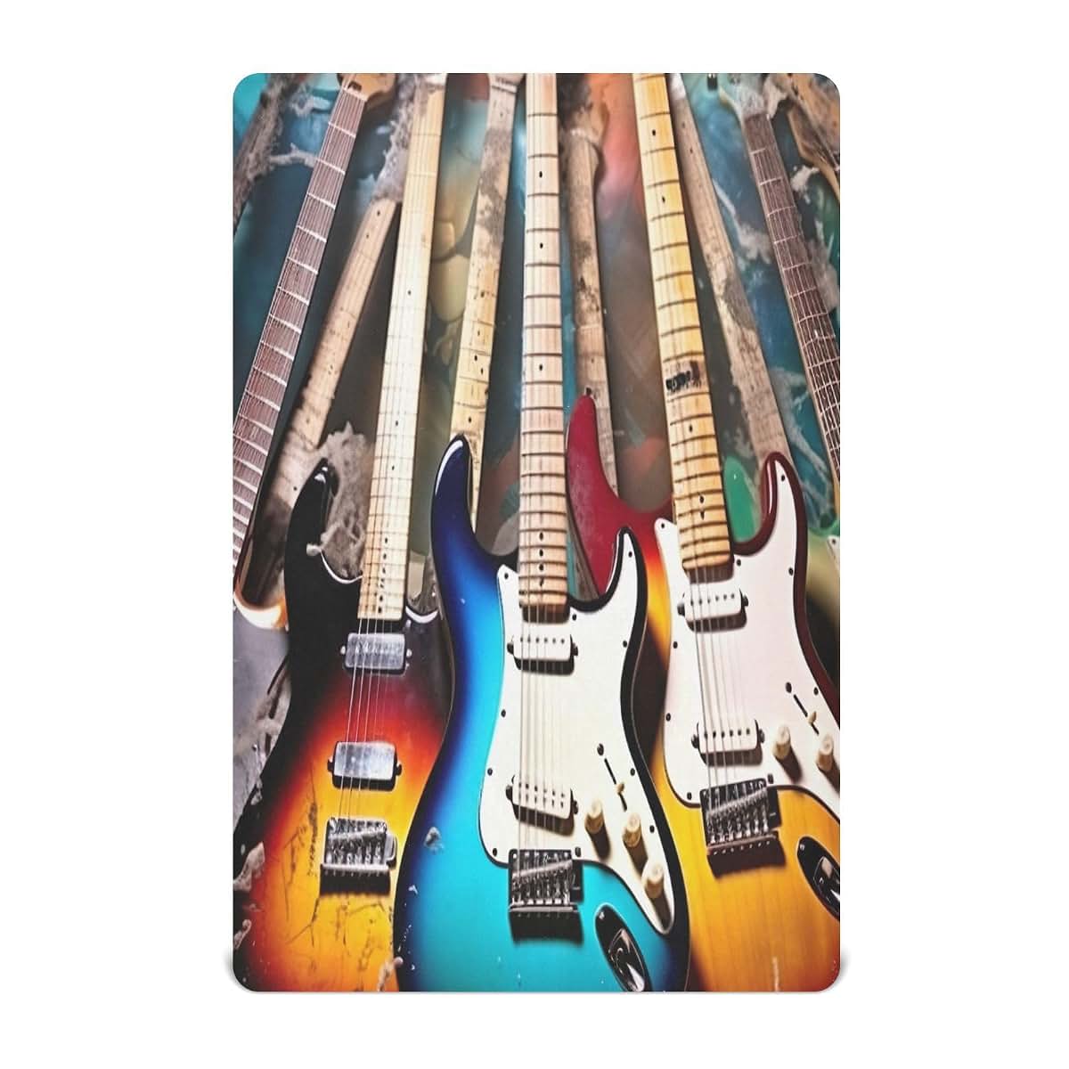 Wellday Electric Guitars Print Crib Sheets - Soft Fitted Mini Crib Sheets