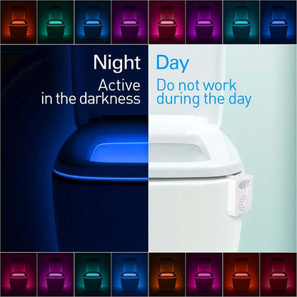 ZEZHOU Toilet Light, 16 Color Motion Activated LED Bowl Night Light