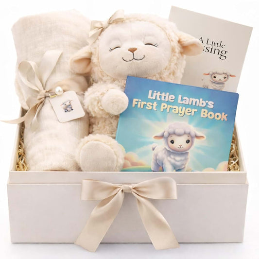 Highmark Collective Baptism Gift Set With Praying Lamb Plush