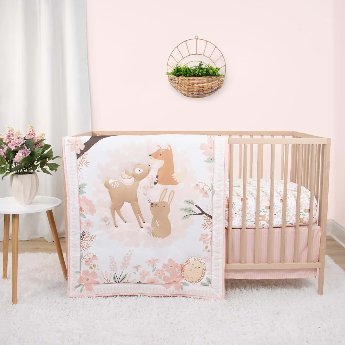 The Peanutshell 3 Piece Crib Bedding Set - Woodland Theme Nursery Decor