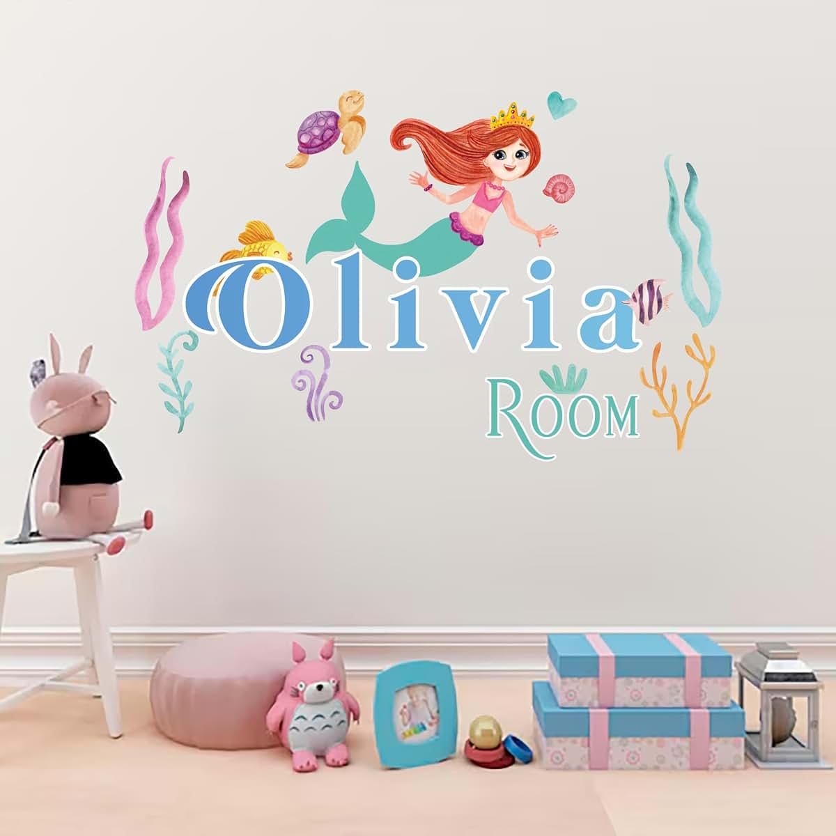 B&C Easylife Custom Name Mermaid Wall Sticker
