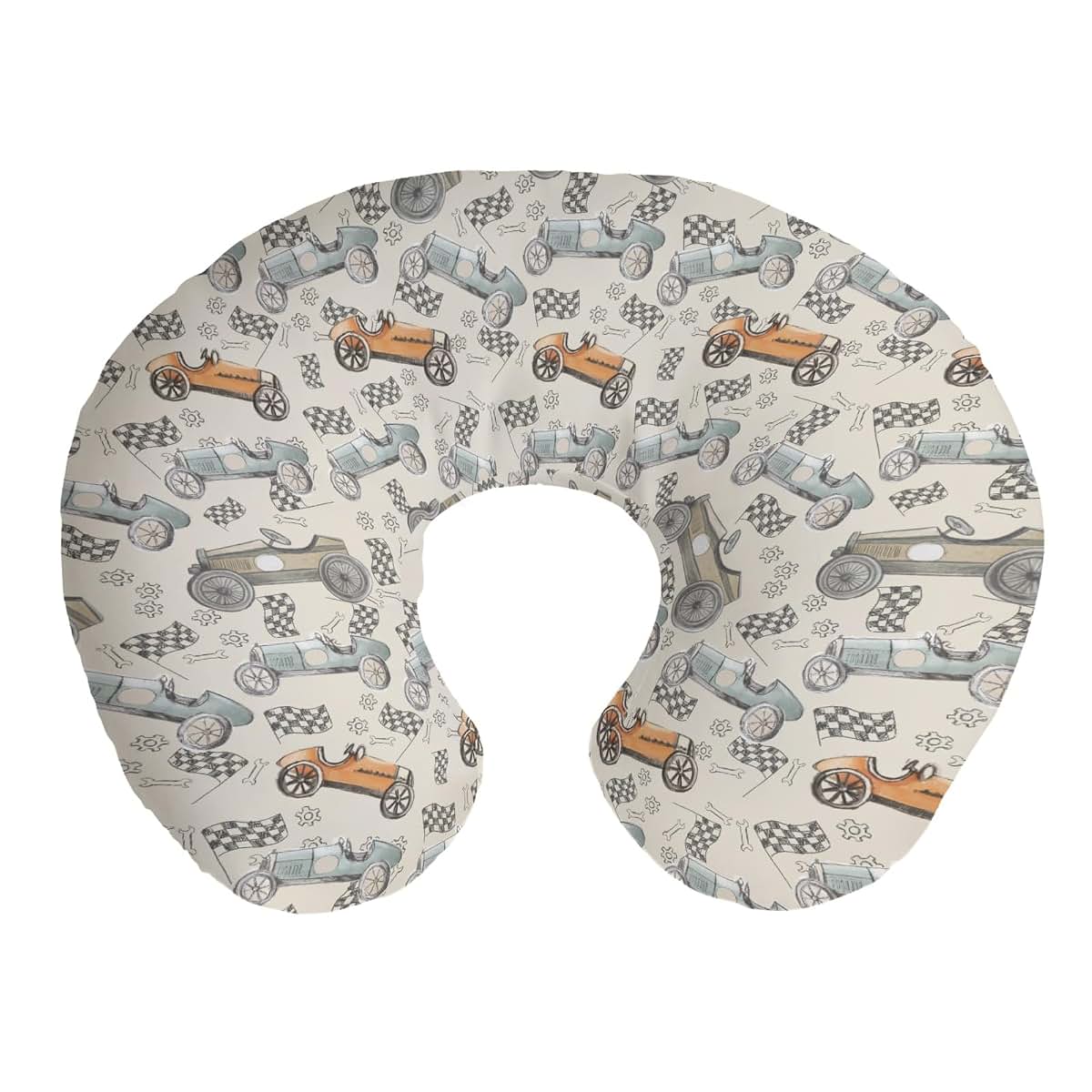 Cstdyfrv Vintage Race Car Nursing Pillow Cover