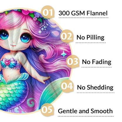 MEETUHONEY Toddler Blanket for Girls - 30 x 40 Inches Mermaid Blanket for Girls 4-6 - Kids Mermaid Gifts for Crib, Lap (photo 4)