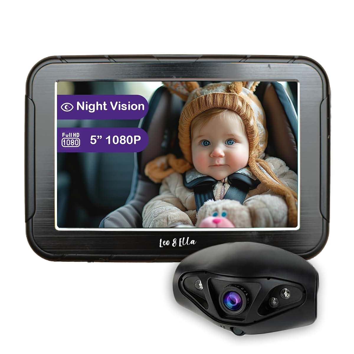 Leo&Ella Camio Wired Car Baby Camera and Monitor
