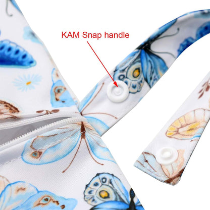 Ldabrye Cartoon Print Baby Diaper Bag Wet Dry Nappy Zipper Handbag Large Capacity for & Travel
