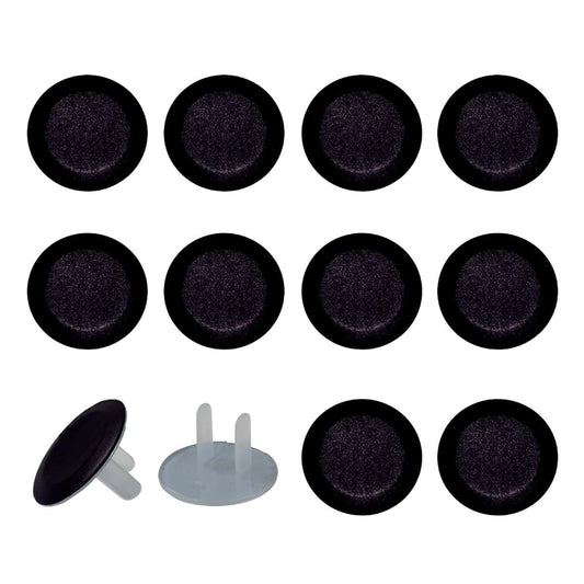 CDGIRUOWUNV Pure Black Color Outlet Covers Baby Proofing Child Proof Plug Covers for Electrical Outlets Easy Install