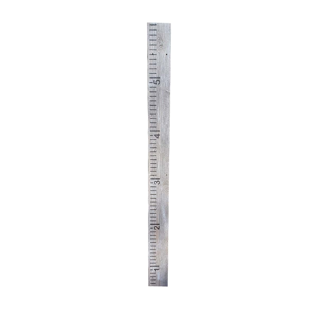 Rockin' Wood Growth Chart for Kids Made from Reclaimed Rustic Wood - Hand Painted - No Vinyl (Whitewash)
