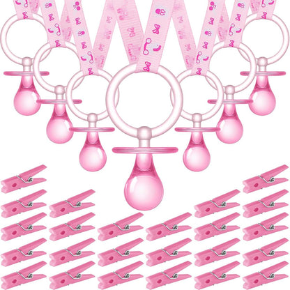 Tondiamo Baby Pacifier Necklace And Clip Party Favor Set