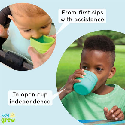 321 Grow Drink With Me Cup Set for Kids Open Cup Training