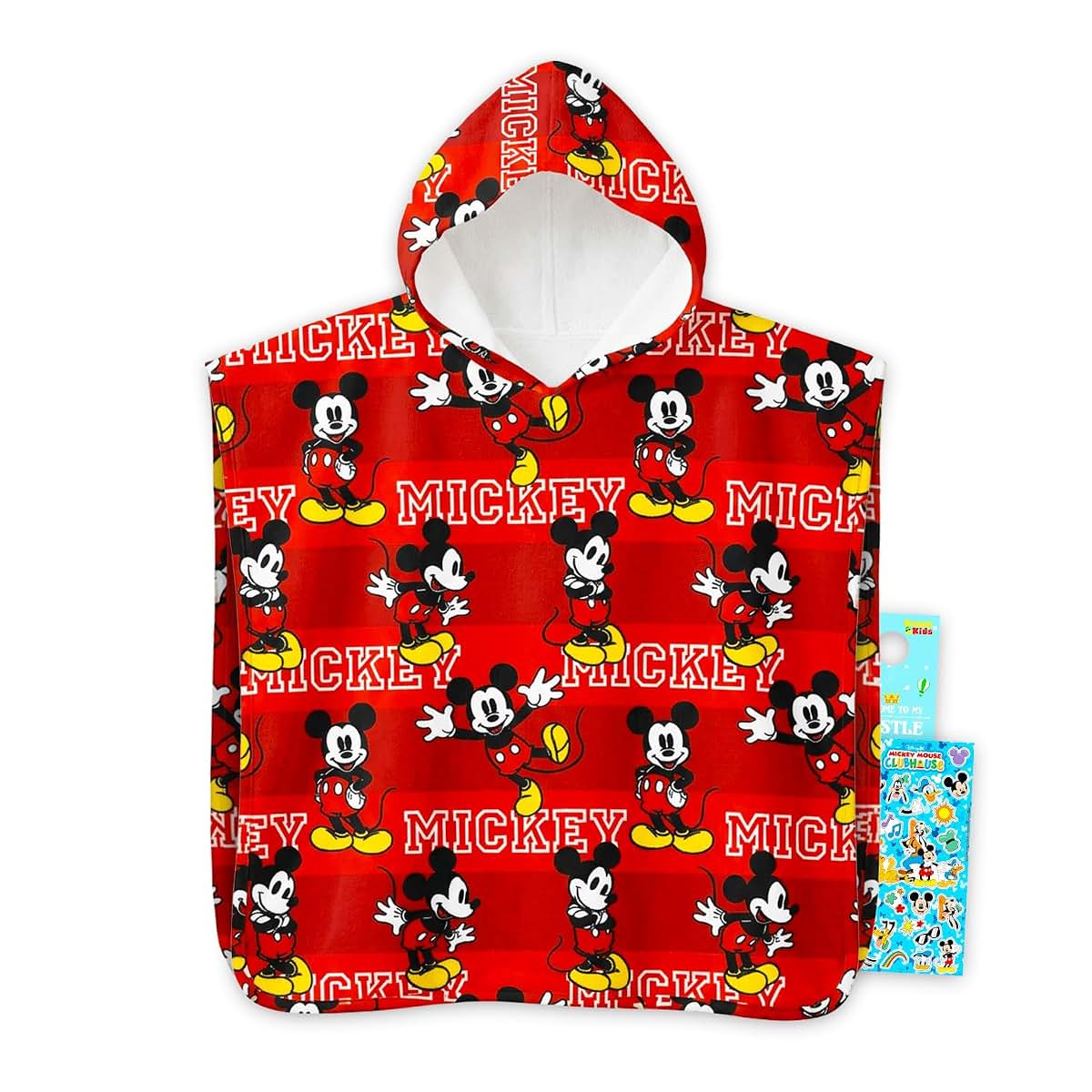 BabyOneStop Mickey Mouse Hooded Towel Poncho Set